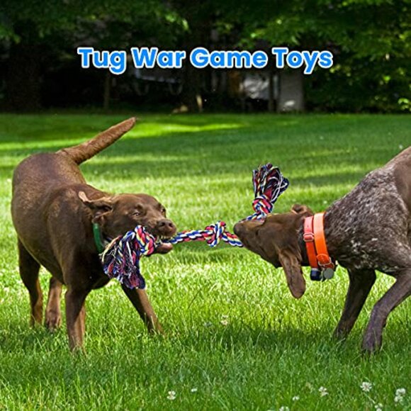 Heavy Duty Dog Rope Toys Indestructible Teeth Cleaning Tug of War Interactive - Picture 3 of 7
